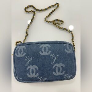 Chanel Denim Bag with Gold Accents